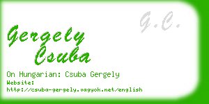 gergely csuba business card